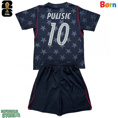 Forente stater Christian Pulisic #10 Replika Babytøj Udebanesæt Børn VM 2026 Kortærmet (+ Korte bukser)